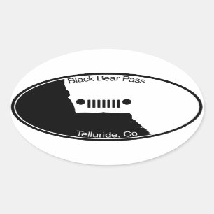 Black Bear Pass - Telluride, Co. Oval Sticker