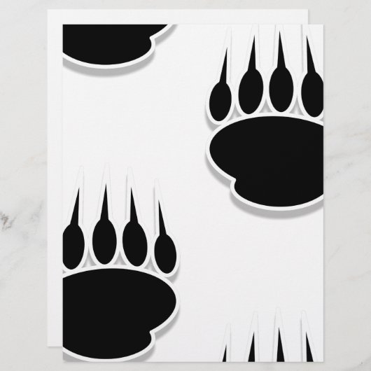 Black Bear Paw Prints (Front/Back)