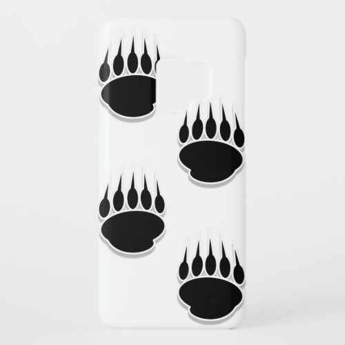 Black Bear Paw Prints Case_Mate Samsung Galaxy S9 Case