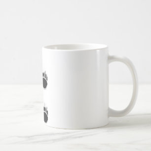 Black Bear Paw Prints Coffee Mug