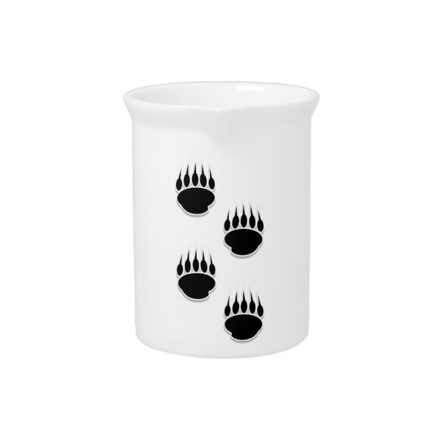 Black Bear Paw Prints Pitcher (Front)