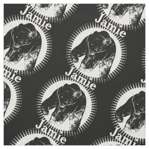 Black Bear Personalized Pattern Fabric