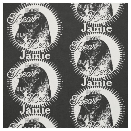 Black Bear Personalized Pattern Fabric