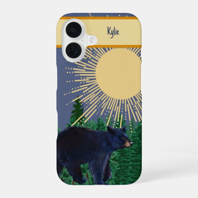 Black Bear Phone Case (Back)