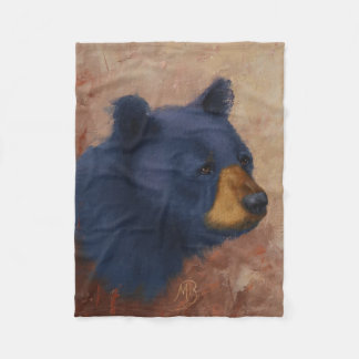 Black Bear Portrait Fleece Blanket