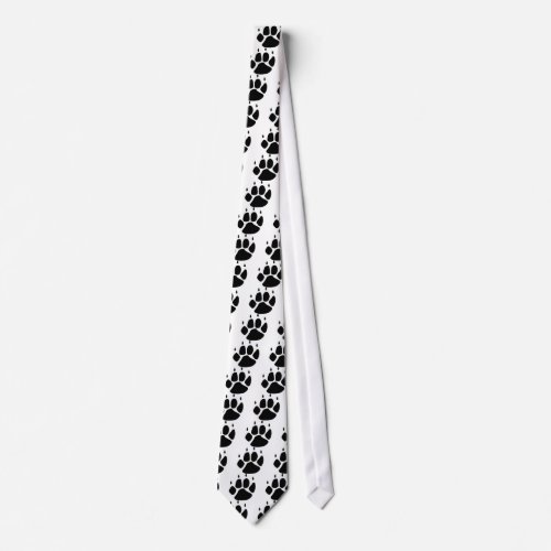 Black Bear Print Tie