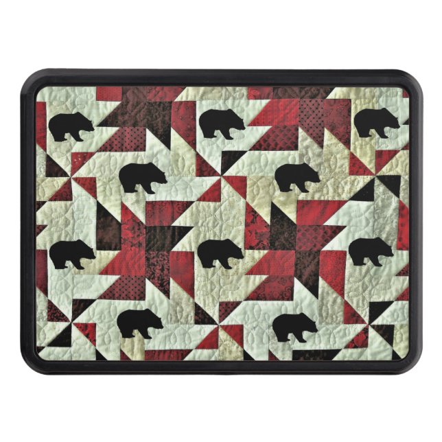 Black Bear Quilt Hitch Cover (Front)