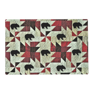 Black Bear Quilt Placemat