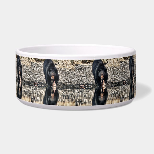 Black Bear Reflections Bowl (Left)