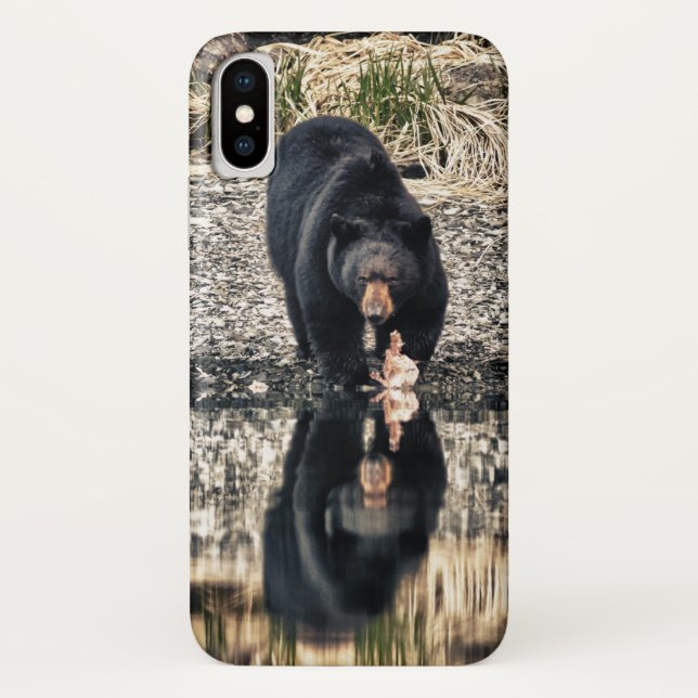 Black Bear Reflections Case-Mate iPhone Case (Back)