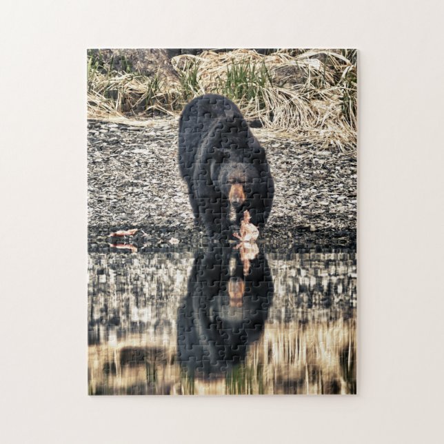 Black Bear Reflections Jigsaw Puzzle (Vertical)