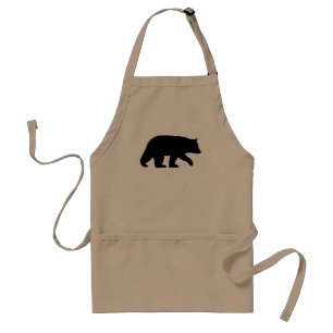 Black Bear Silhouette Adult Apron