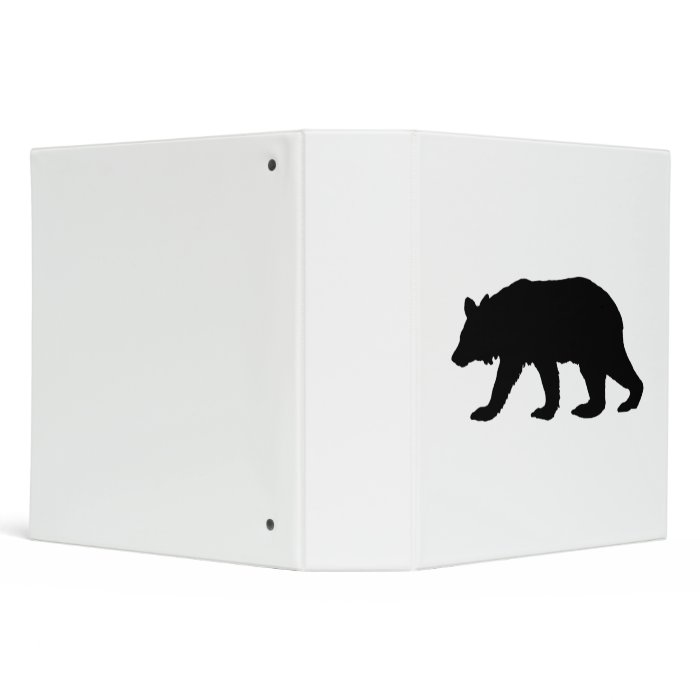 Black Bear Silhouette Binder