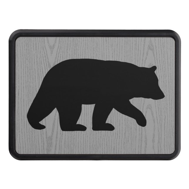 Black Bear Silhouette Hitch Cover (Front)