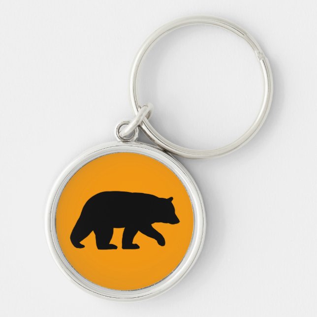 Black Bear Silhouette Keychain (Front)