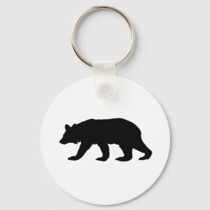 Black Bear Silhouette Keychain