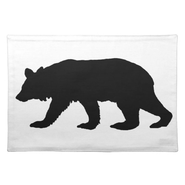 Black Bear Silhouette Place Mat