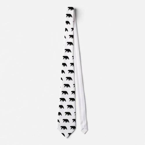 Black bear silhouette tie