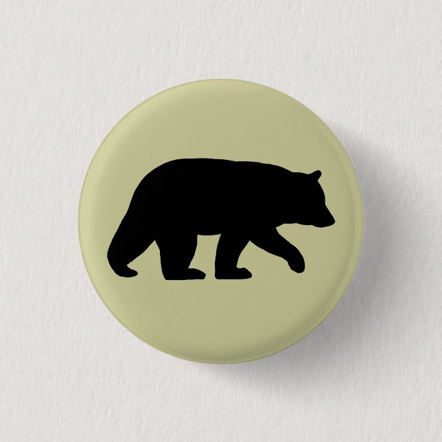 Black Bear Silhouette | Wildlife Button (Front)