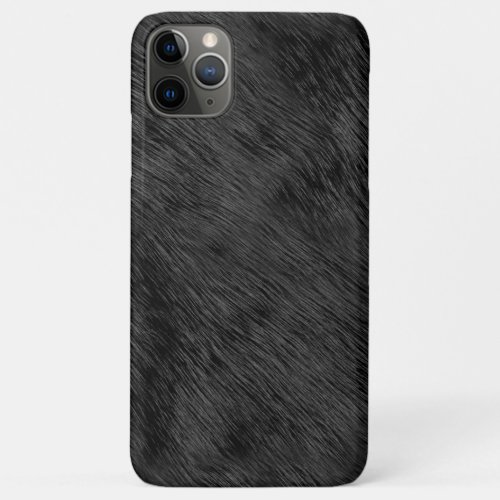 Black Bear Skin faux Fur Texture iPhone 11 Pro Max Case