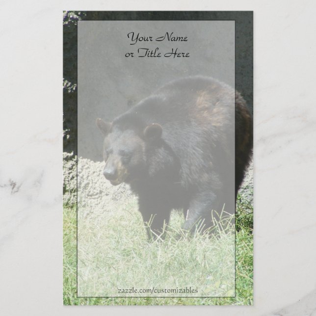 Black Bear Stationery (Front)