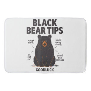 Black Bear Tips good luck Bath Mat