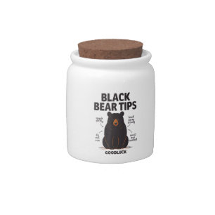 Black Bear Tips good luck  Candy Jar