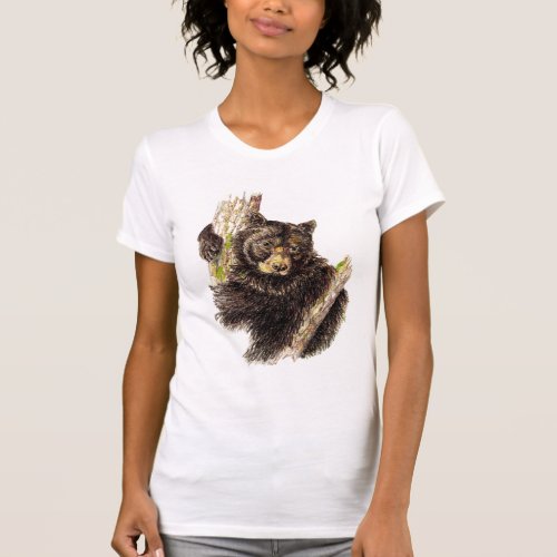 Black Bear Tracks Animal T Shirt