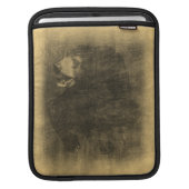Black Bear Vintage Art iPad sleeve (Front Device)