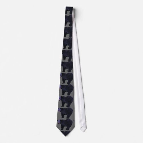 Black Bear Wildlife Fashion Tie