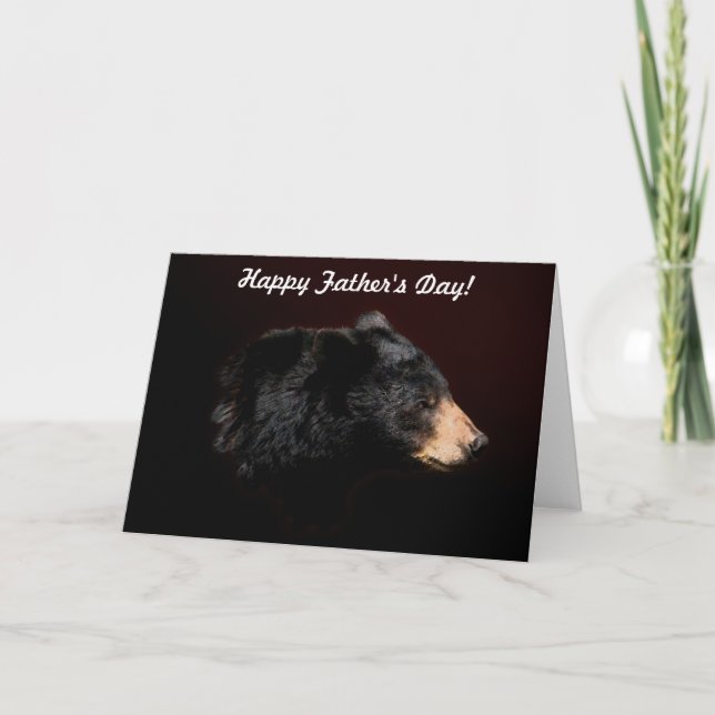 Black Bear Wildlife Father's Day Card (Front)