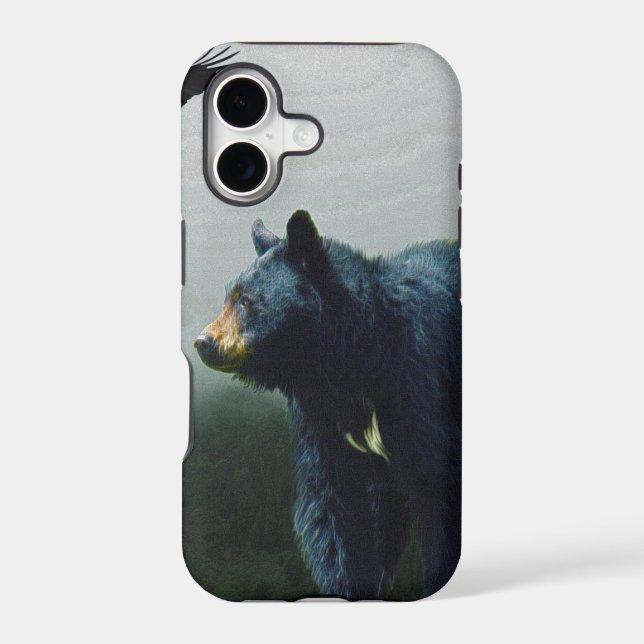Black Bear Wildlife Theme Case-Mate iPhone Case (Back)