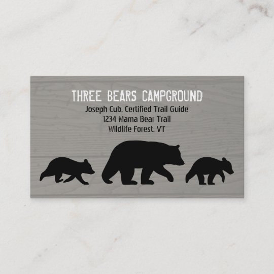 Grizzly Bear Silhouette Business Card | Zazzle.com