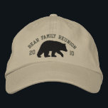 Black Bear with Customizable Text Embroidered Baseball Cap<br><div class="desc"></div>