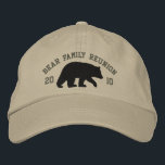 Black Bear with Customizable Text Embroidered Baseball Cap<br><div class="desc"></div>