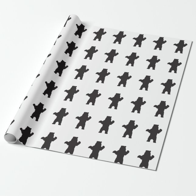 Black Bear Wrapping Paper (Unrolled)