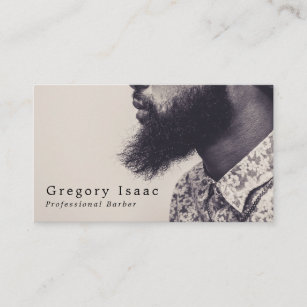 Black Beard Model, Men's Barbers Business Card