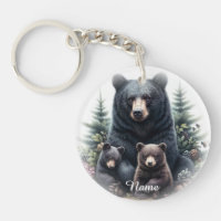 Black Bears Amid Forest Setting