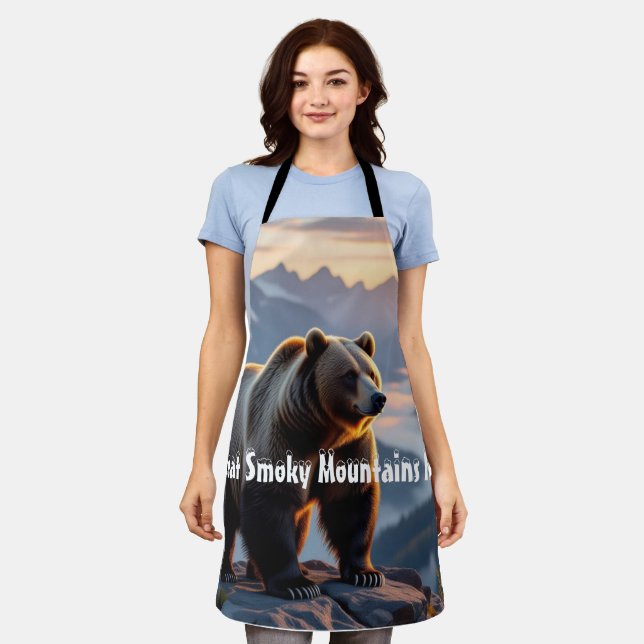  Black Bears in the  Mountains Apron (Worn)