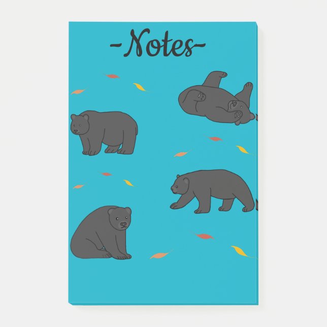 Black Bears Post-it Notes (Front)
