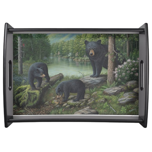 Black Bears Serving Tray (Front)