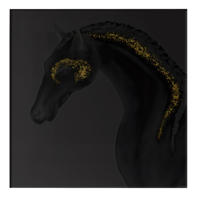 Black Beauty Acrylic Print (Front)