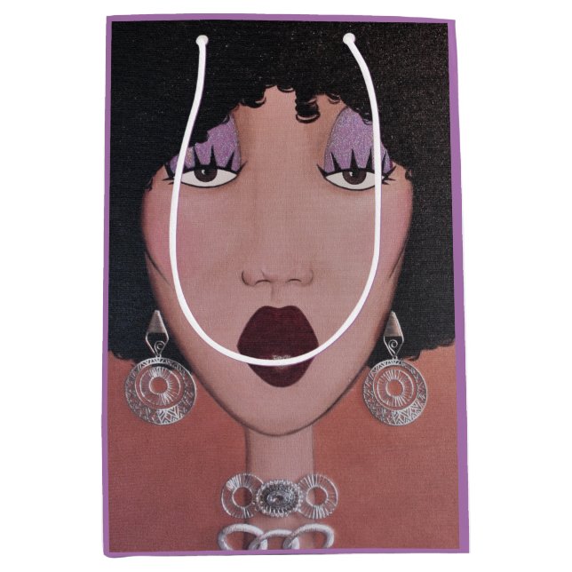 “Black Beauty Diva”  Medium Gift Bag (Front)