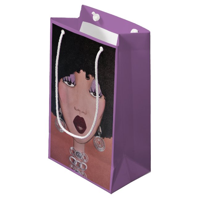 “Black Beauty Diva” Small Gift Bag (Front Angled)