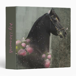 Black Beauty Friesian Horse - Binder, Office, 3 Ring Binder