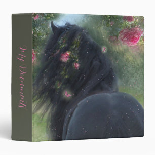 Black Beauty Friesian Horse - Binder, Office, 3 Ring Binder