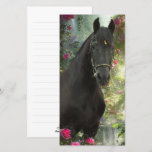 Black Beauty Friesian Horse - Greeting Card