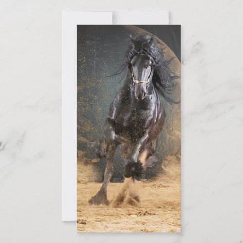 Black Beauty Friesian Horse _ Greeting Card