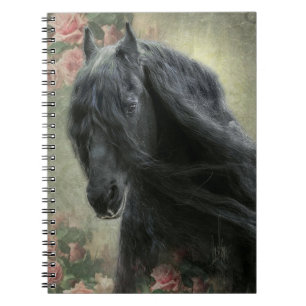 Black Beauty Friesian Horse - Notebook