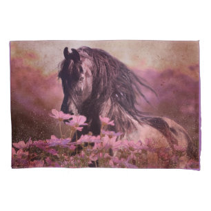 Black Beauty Friesian Horse - Pillowcase